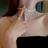 Pearl & Crystal Choker - AltaMiraJewels