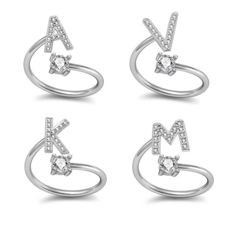 26 Letter English Rings Jewelry - AltaMiraJewels