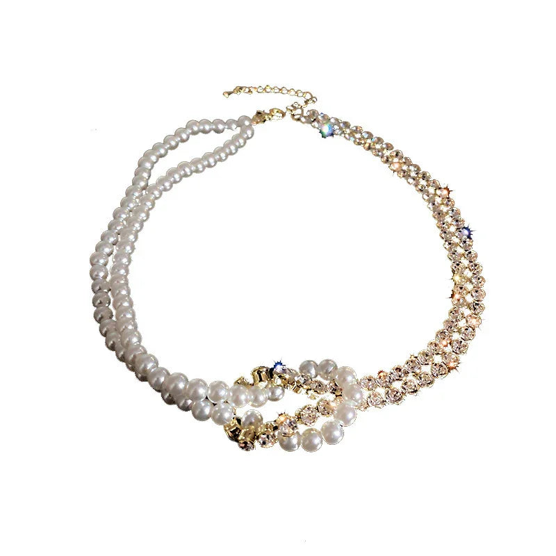 Pearl & Crystal Choker - AltaMiraJewels