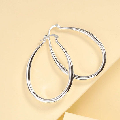 Geometric Oval Earrings