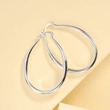 Geometric Oval Earrings