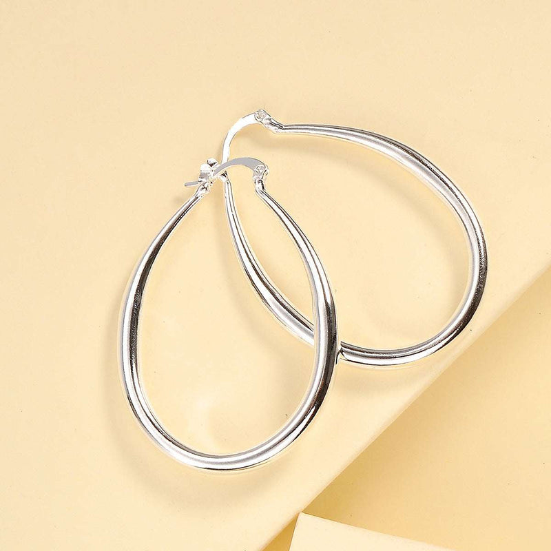 Geometric Oval Earrings