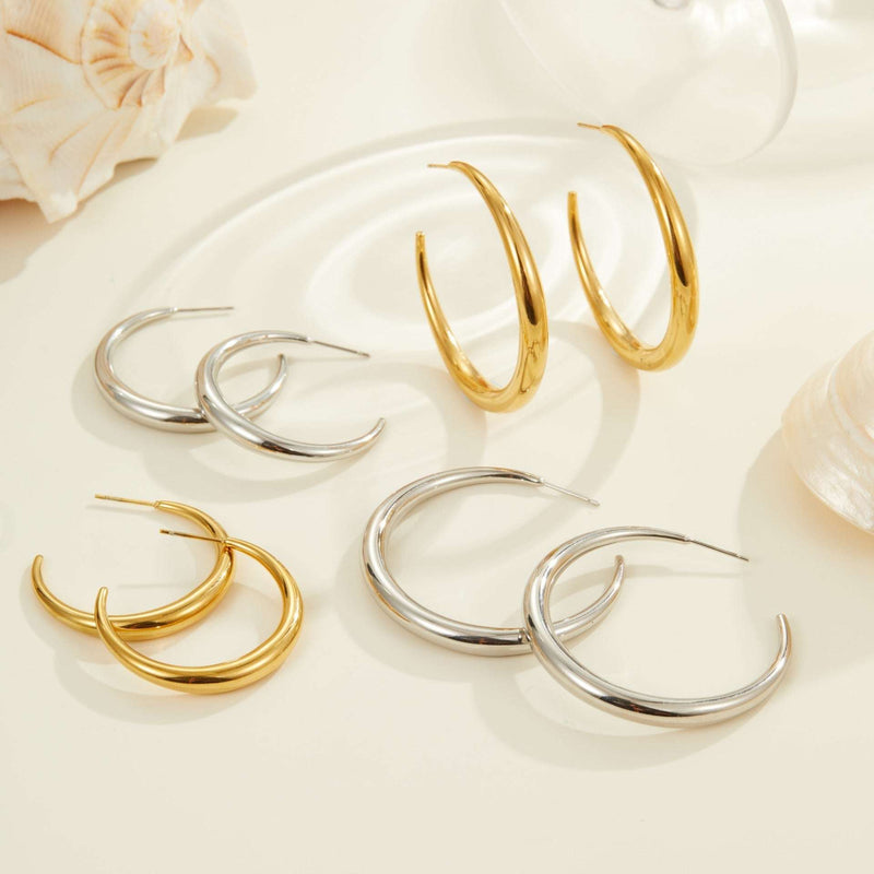 Titanium Steel Hoop Earrings