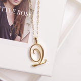 Gold Initial Letter Necklace - AltaMiraJewels