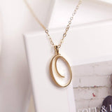 Gold Initial Letter Necklace - AltaMiraJewels